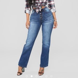 Fashion Nova Alexa Mom Jeans Dark Blue